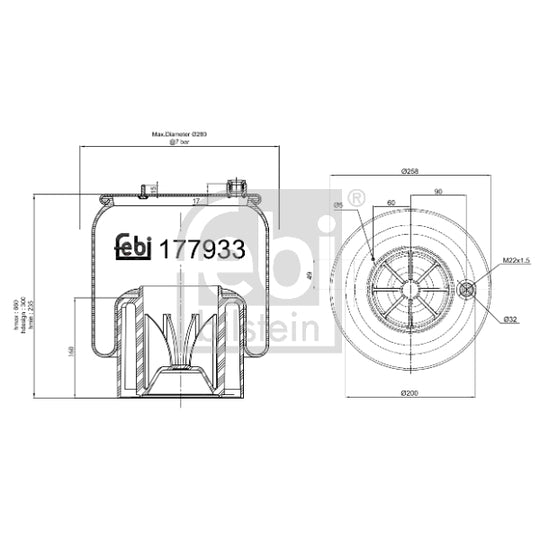 177933 Bellow, air suspension
