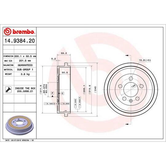 14.9384.20 Brake Drum