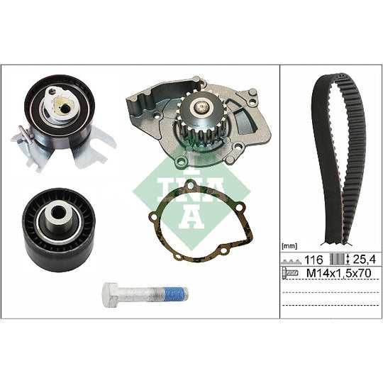 530 0449 30 Water Pump & Timing Belt Set