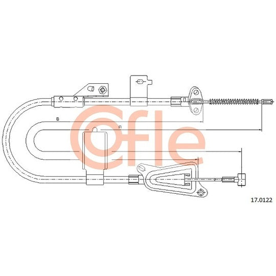 17.0122 Cable, parking brake