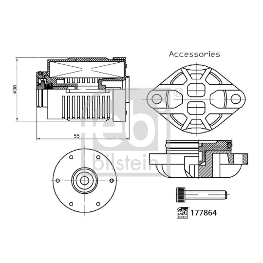 177864 Hydraulic Filter, all-wheel-drive coupling
