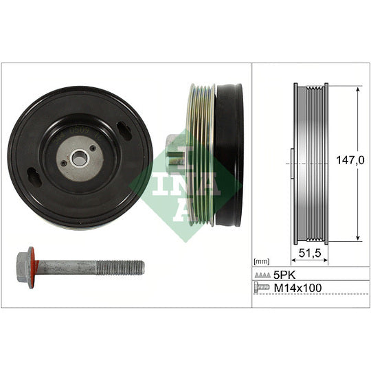 544 0509 20 Belt Pulley Set, crankshaft