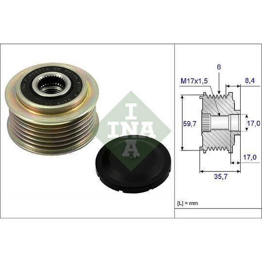 535 0225 10 Alternator Freewheel Clutch