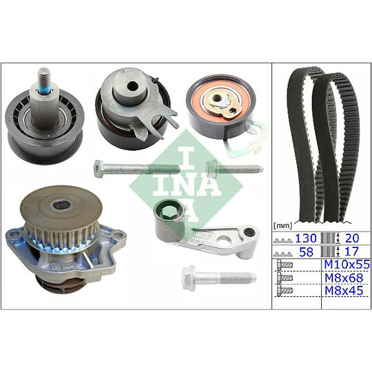 530 0089 31 Water Pump & Timing Belt Set