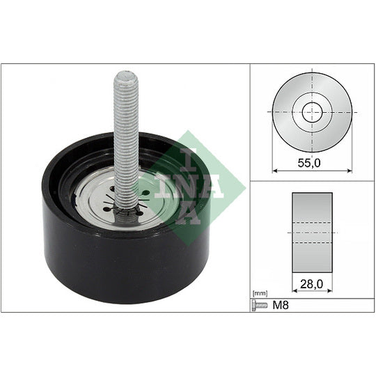 532 0869 10 Deflection/Guide Pulley, v-ribbed belt