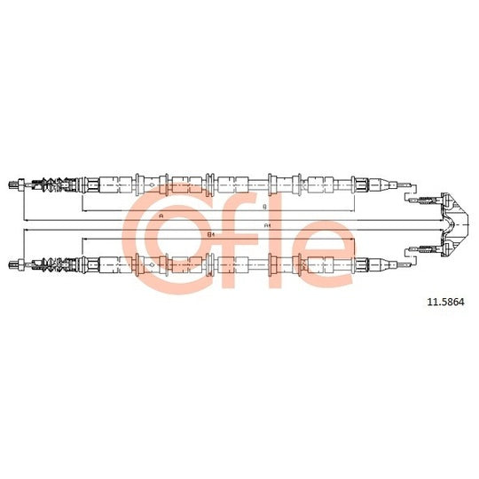11.5864 Cable, parking brake