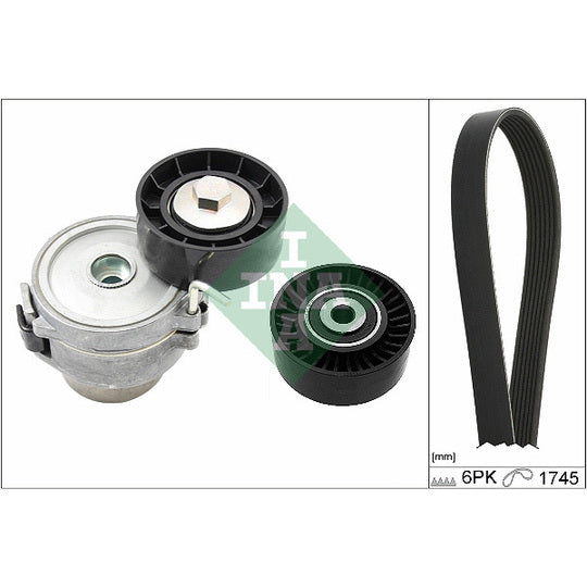 529 0518 10 V-Ribbed Belt Set