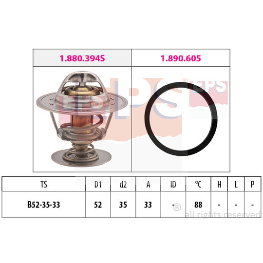 1.880.483 Thermostat, coolant