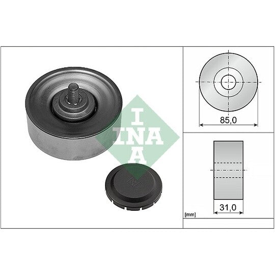 532 0569 10 Deflection/Guide Pulley, v-ribbed belt
