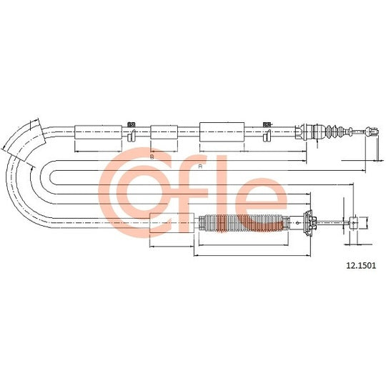 12.1501 Cable, parking brake