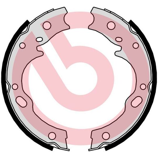 S 34 509 Brake Shoe Set, parking brake