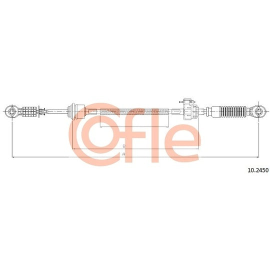 10.2450 Cable, manual transmission