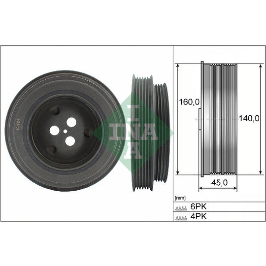 544 0131 10 Belt Pulley, crankshaft