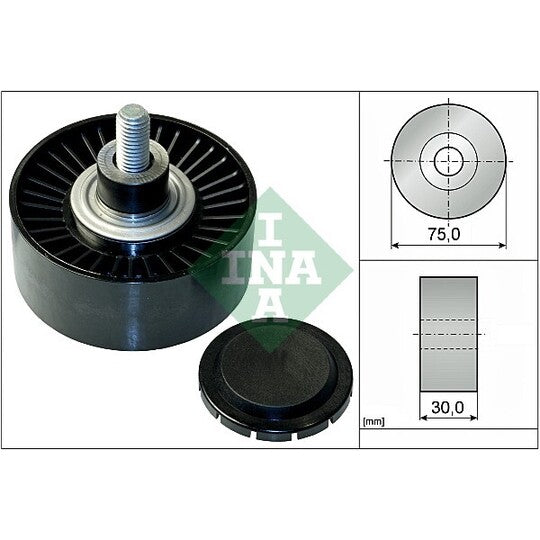 532 0751 10 Deflection/Guide Pulley, v-ribbed belt