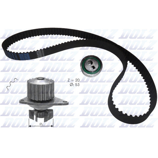 KD026 Water Pump & Timing Belt Set