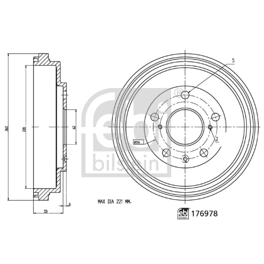 176978 Brake Drum
