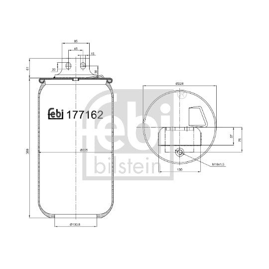 177162 Bellow, air suspension