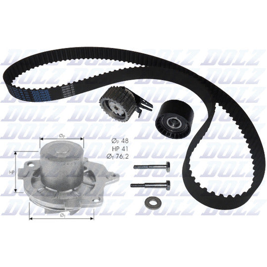 KD045 Water Pump & Timing Belt Set