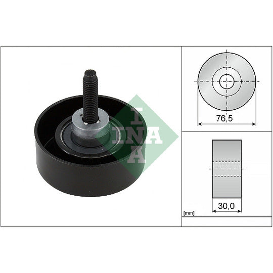 532 0458 10 Deflection/Guide Pulley, v-ribbed belt