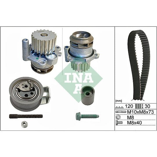 530 0091 30 Water Pump & Timing Belt Set