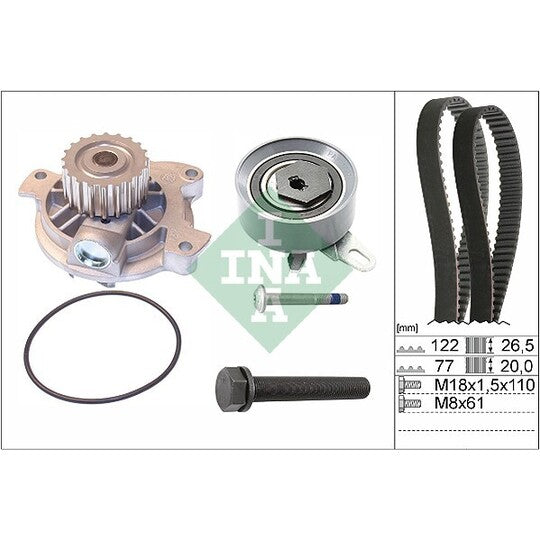 530 0406 30 Water Pump & Timing Belt Set