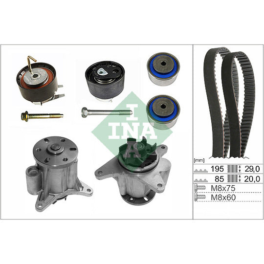 530 0764 31 Water Pump & Timing Belt Set