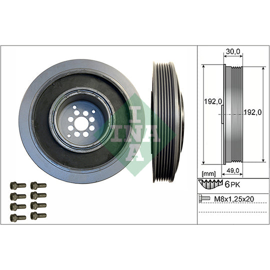 544 0102 20 Belt Pulley Set, crankshaft