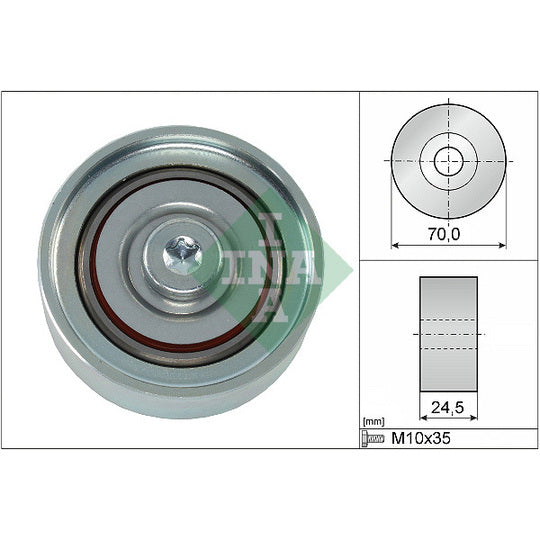 532 0583 10 Deflection/Guide Pulley, v-ribbed belt