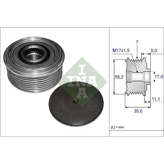 535 0087 10 Alternator Freewheel Clutch