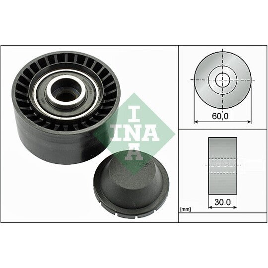 532 0320 10 Deflection/Guide Pulley, v-ribbed belt