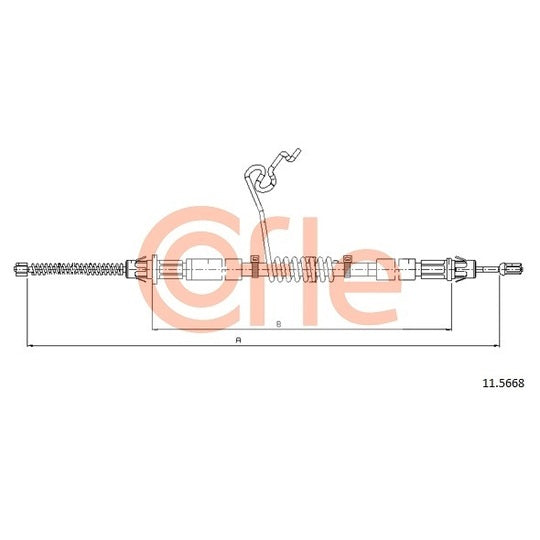 11.5668 Cable, parking brake