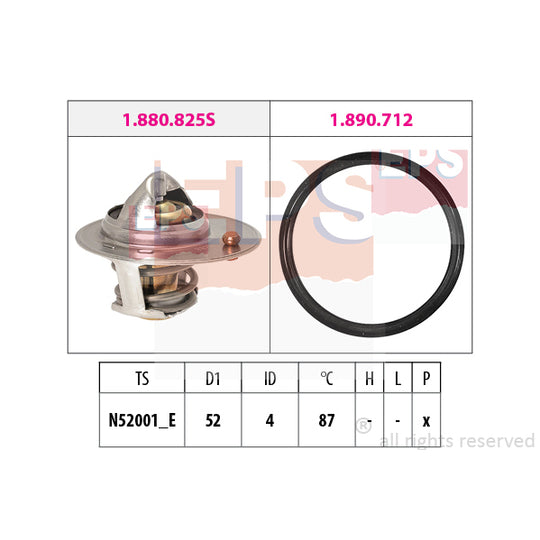 1.880.850 Thermostat, coolant