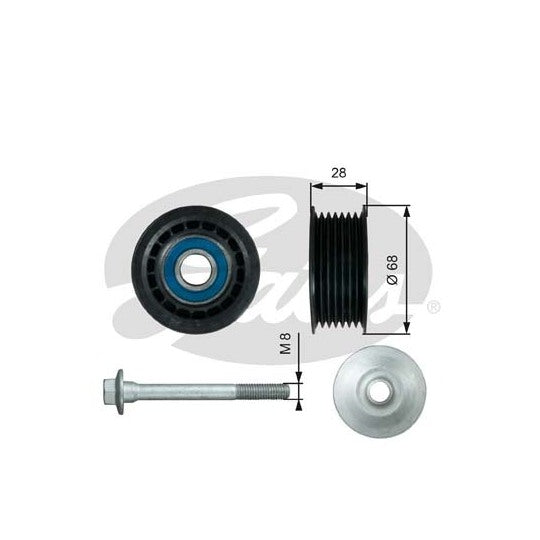 T36731 Deflection/Guide Pulley, v-ribbed belt