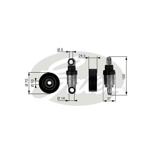 T38242 Tensioner Pulley, v-ribbed belt