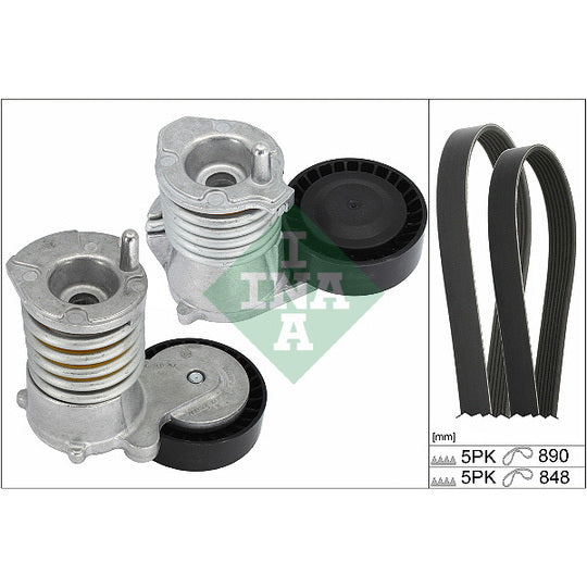 529 0477 10 V-Ribbed Belt Set