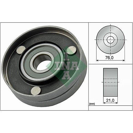 532 0567 10 Deflection/Guide Pulley, v-ribbed belt