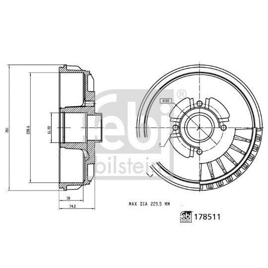 178511 Brake Drum