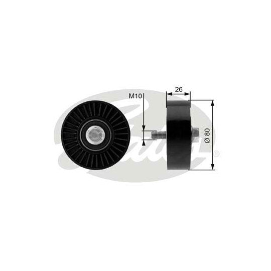 T36369 Deflection/Guide Pulley, v-ribbed belt