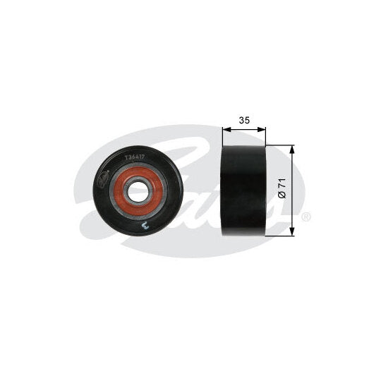 T36417 Deflection/Guide Pulley, v-ribbed belt