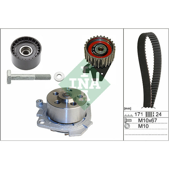 530 0606 30 Water Pump & Timing Belt Set