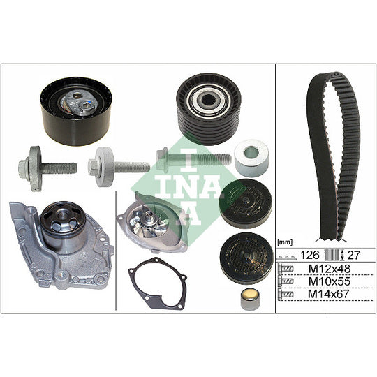 530 0638 30 Water Pump & Timing Belt Set