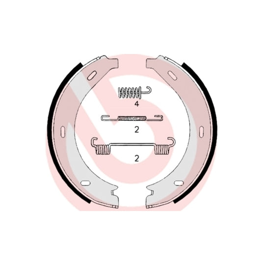S 50 517 Brake Shoe Set, parking brake