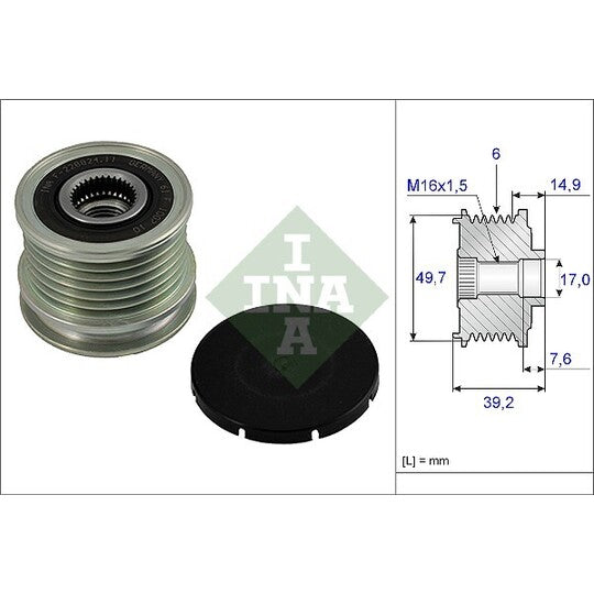 535 0015 10 Alternator Freewheel Clutch
