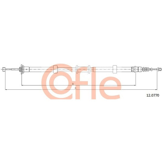 12.0770 Cable, parking brake