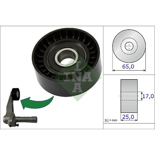 531 0866 10 Tensioner Pulley, v-ribbed belt