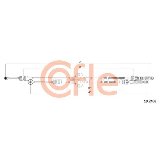 10.2458 Cable, manual transmission