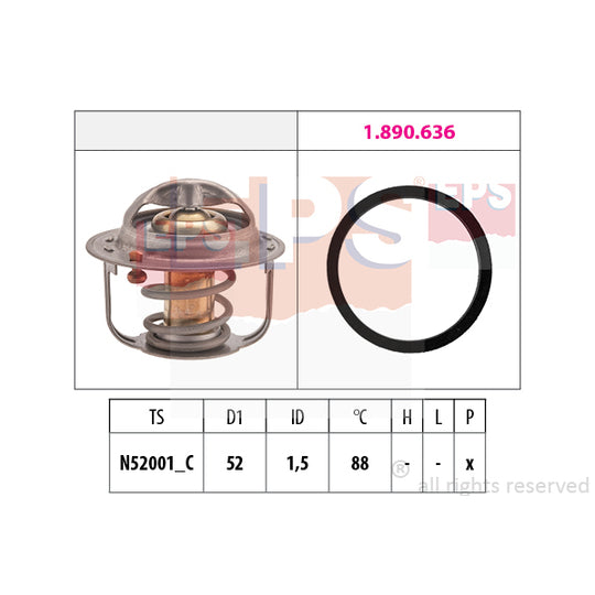 1.880.554 Thermostat, coolant