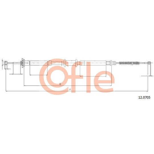 12.0705 Cable, parking brake