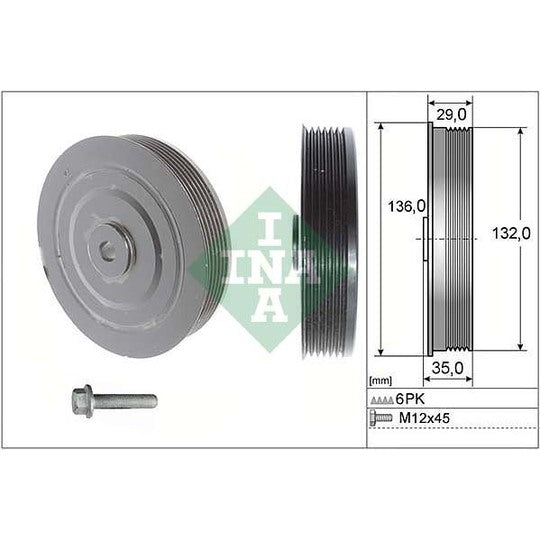 544 0009 20 Belt Pulley Set, crankshaft