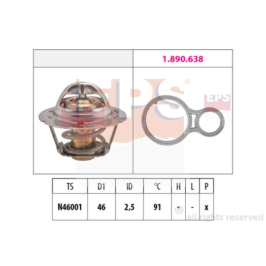 1.880.524 Thermostat, coolant